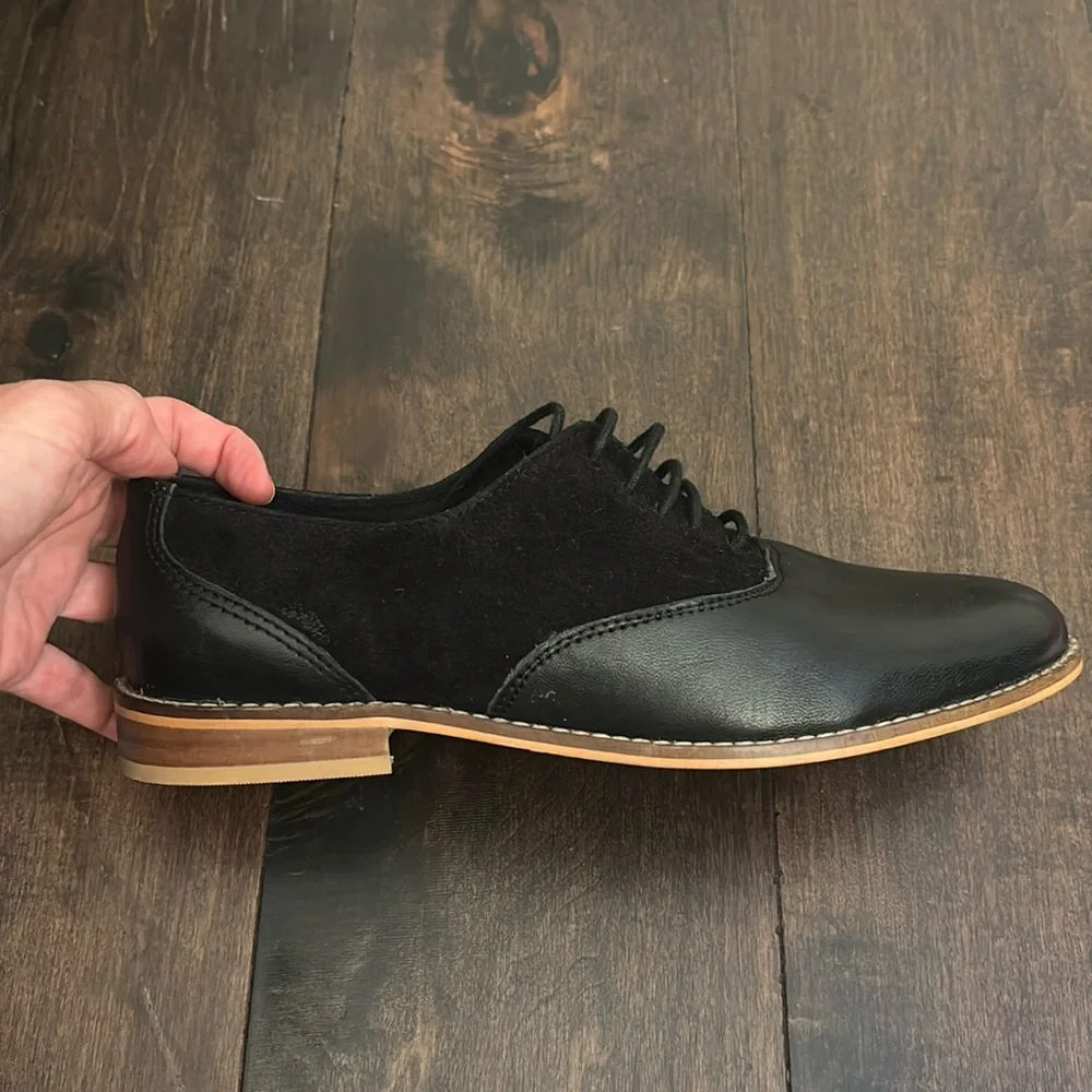 ASOS Suede Vinyl Oxford Dress Shoes